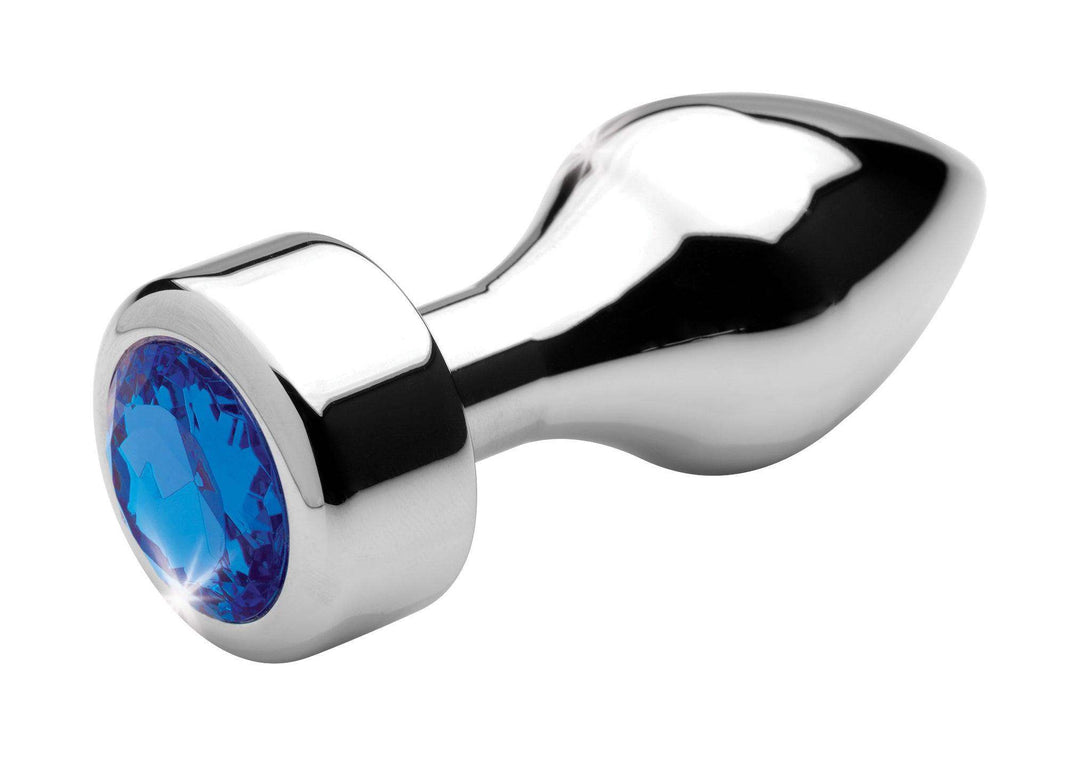 Blue Gem Weighted Anal Plug - Medium - The Dildo Hub
