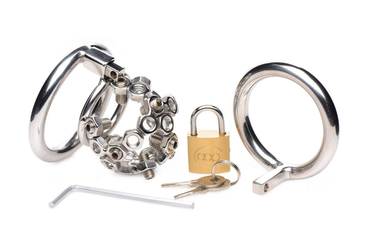 Bolted Chastity Cage with Spikes - The Dildo Hub