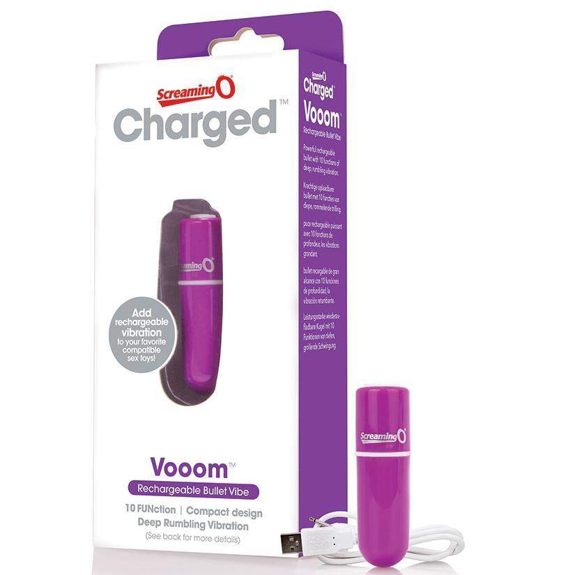 Charged Vooom Rechargeable Purple Bullet Vibrator | ScreamingO - The Dildo Hub