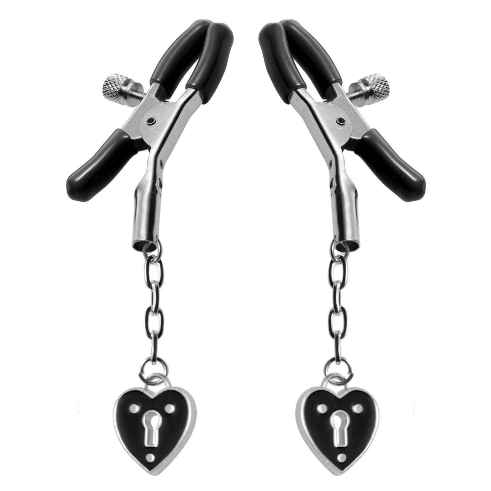 Charmed Heart Padlock Nipple Clamps - The Dildo Hub