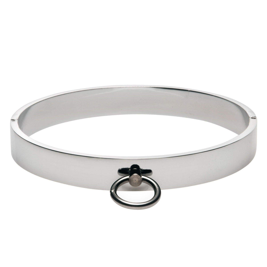 Chrome Slave Collar - SmallMedium - The Dildo Hub