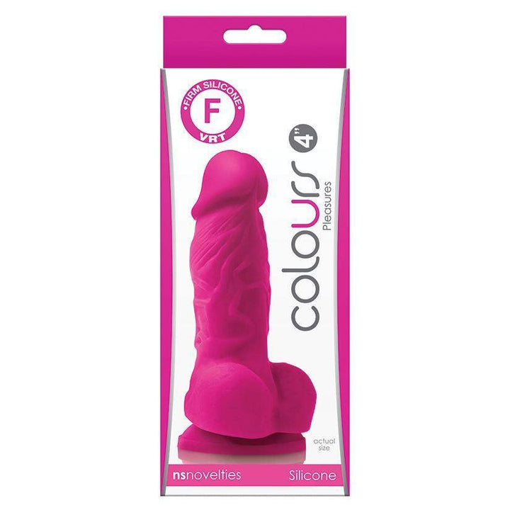 Colours Pleasures Pink Realistic Silicone Dildo - 4 Inches | NS Novelties - The Dildo Hub