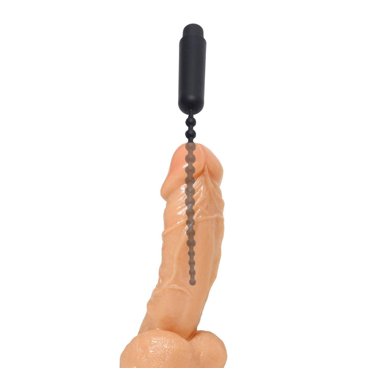 Dark Rod Vibrating Beaded Silicone Sound - The Dildo Hub
