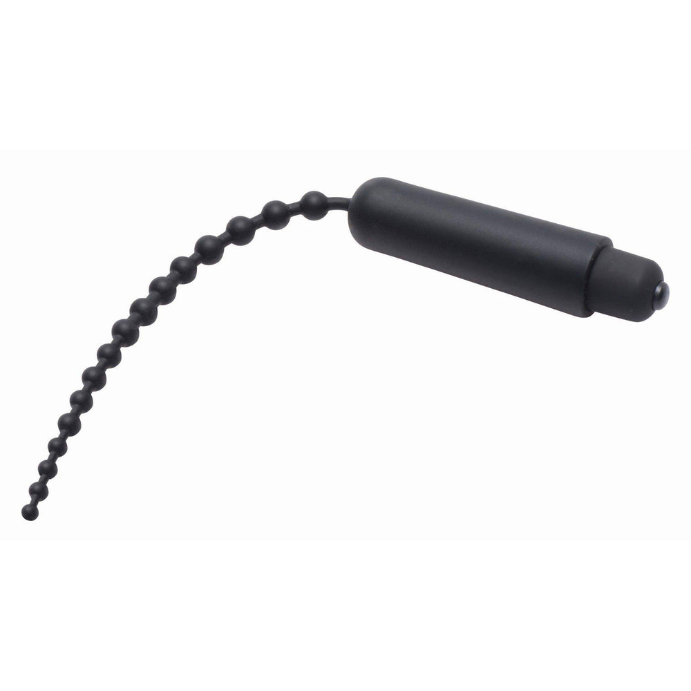 Dark Rod Vibrating Beaded Silicone Sound - The Dildo Hub