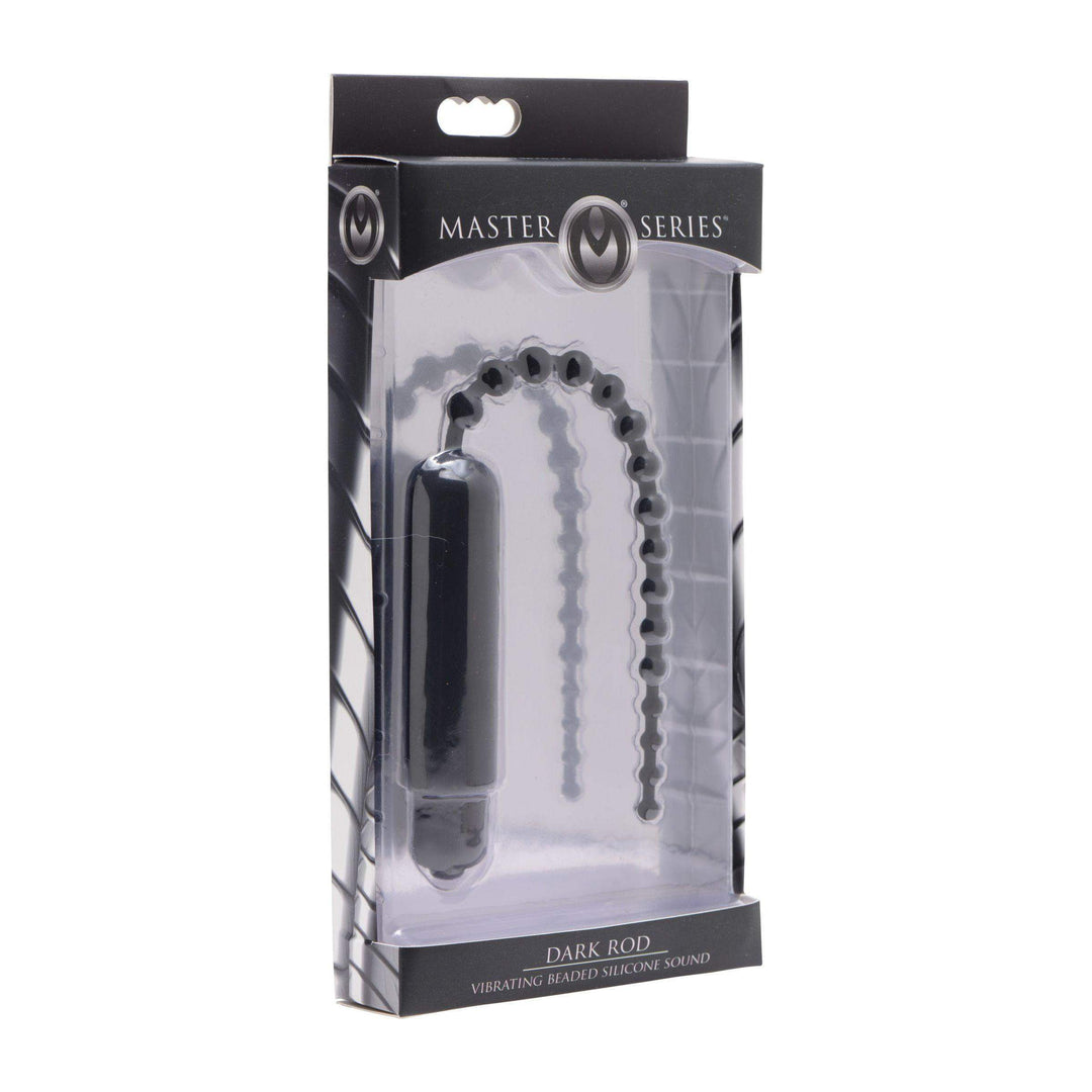 Dark Rod Vibrating Beaded Silicone Sound - The Dildo Hub