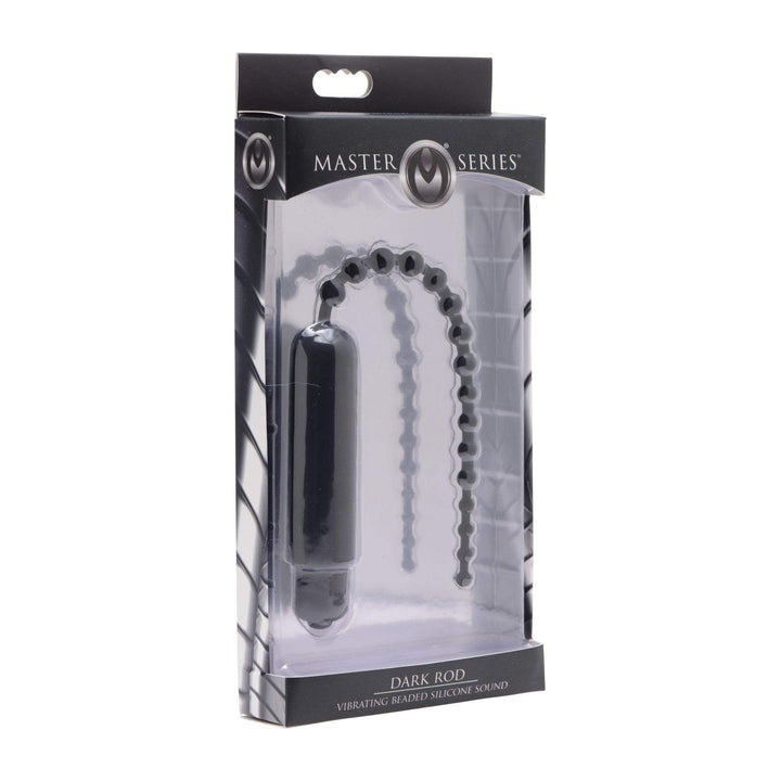 Dark Rod Vibrating Beaded Silicone Sound - The Dildo Hub
