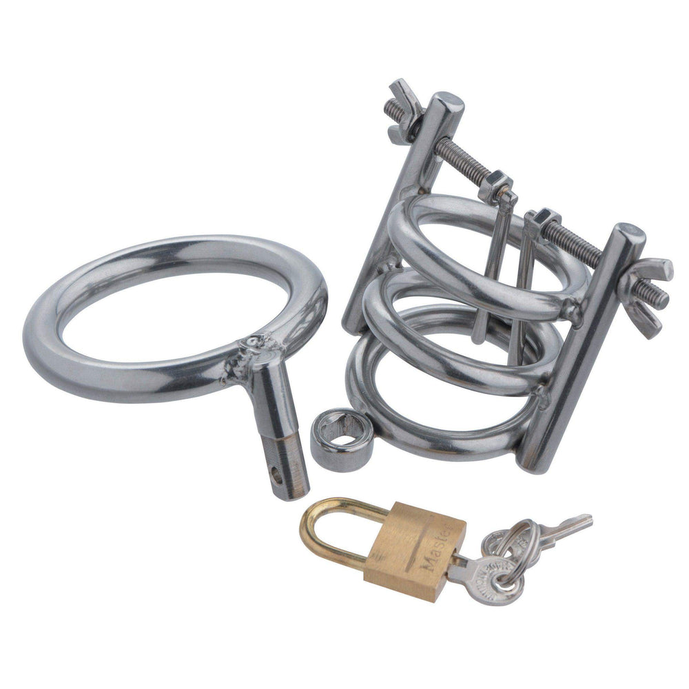 Deluxe Cleaver Urethral Spreader CBT Chastity Cage - The Dildo Hub
