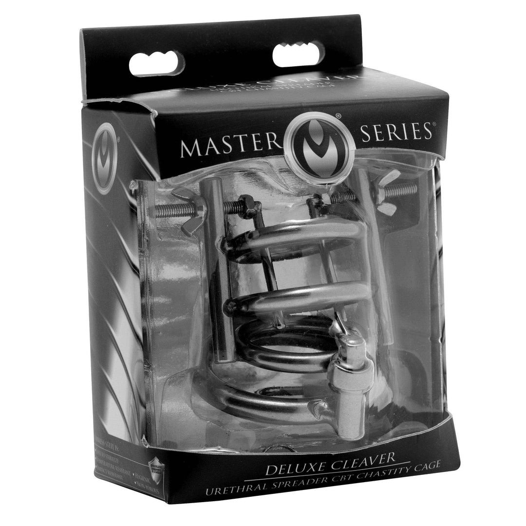 Deluxe Cleaver Urethral Spreader CBT Chastity Cage - The Dildo Hub
