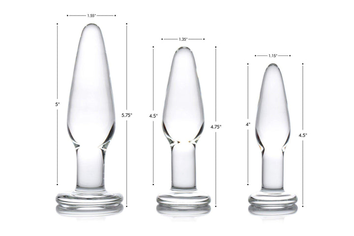 Dosha 3 Piece Glass Anal Plug Kit - The Dildo Hub