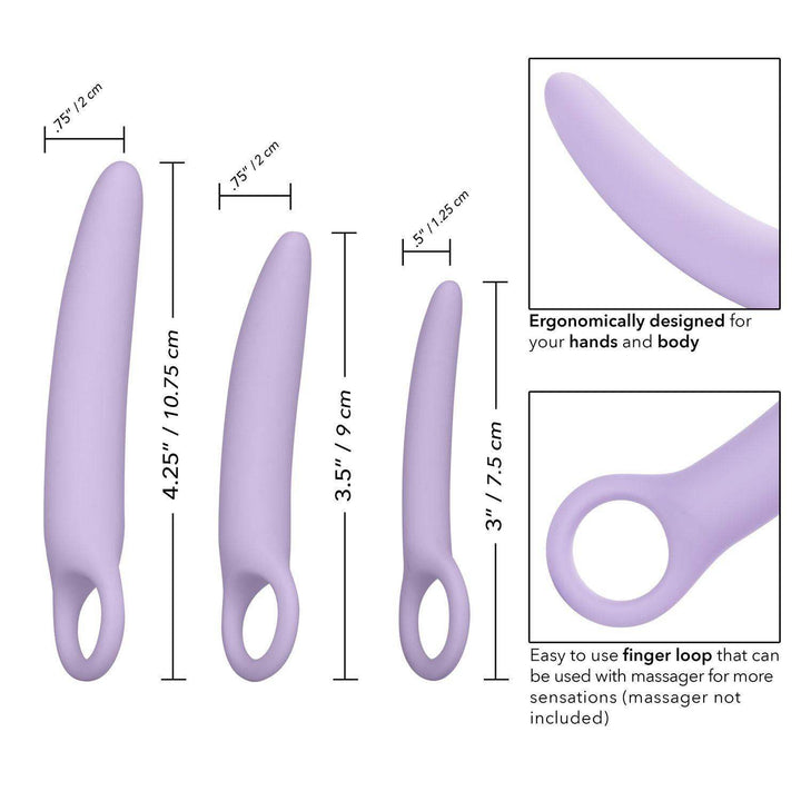 Dr. Laura Berman Alena Set of 3 Silicone Dilators | CalExotics - The Dildo Hub
