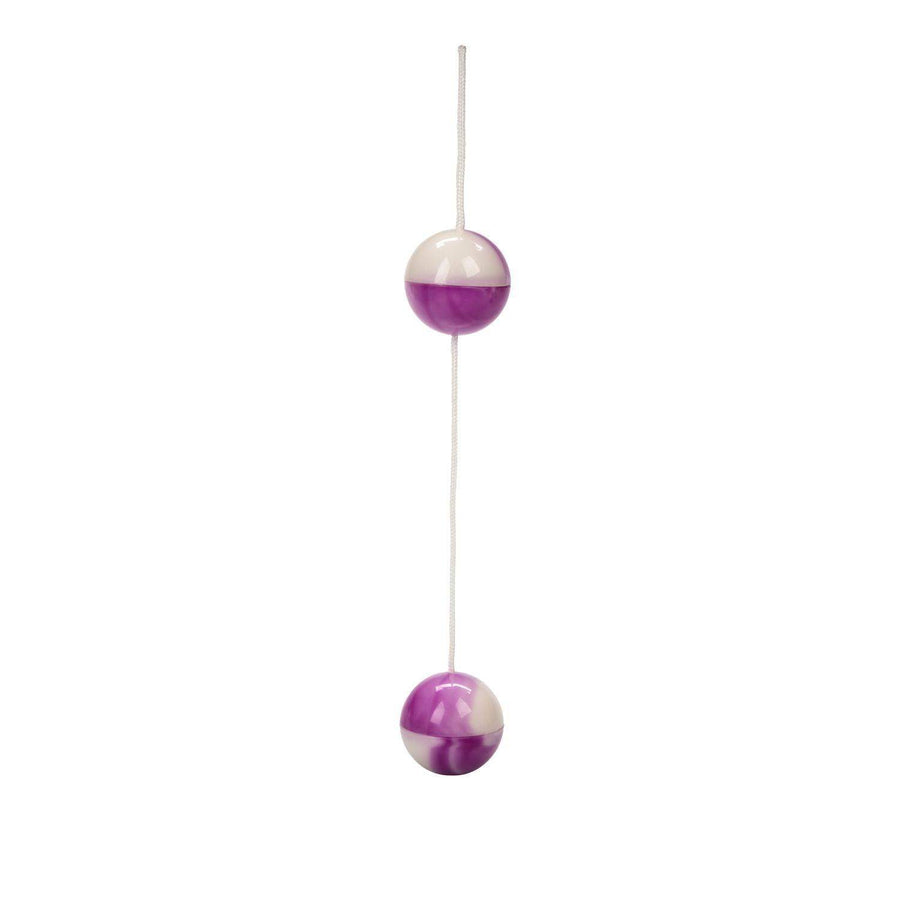 Duotone Orgasm Kegel Balls - Purple & White | CalExotics - The Dildo Hub
