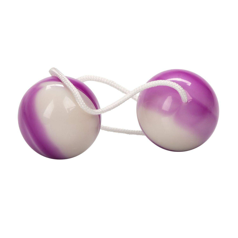 Duotone Orgasm Kegel Balls - Purple & White | CalExotics - The Dildo Hub