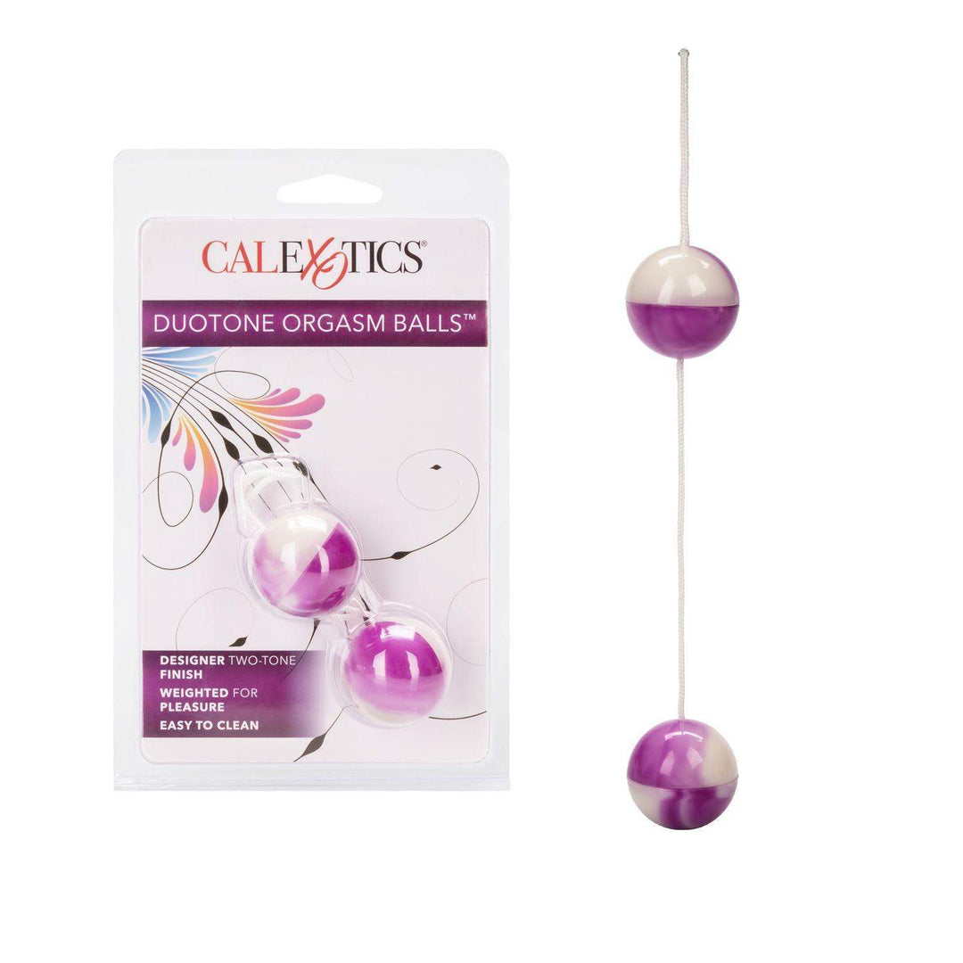 Duotone Orgasm Kegel Balls - Purple & White | CalExotics - The Dildo Hub
