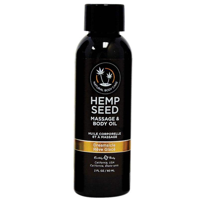 Earthly Body Hemp Seed Massage Oil - 2 Fl. Oz. - Dreamsicle - The Dildo Hub