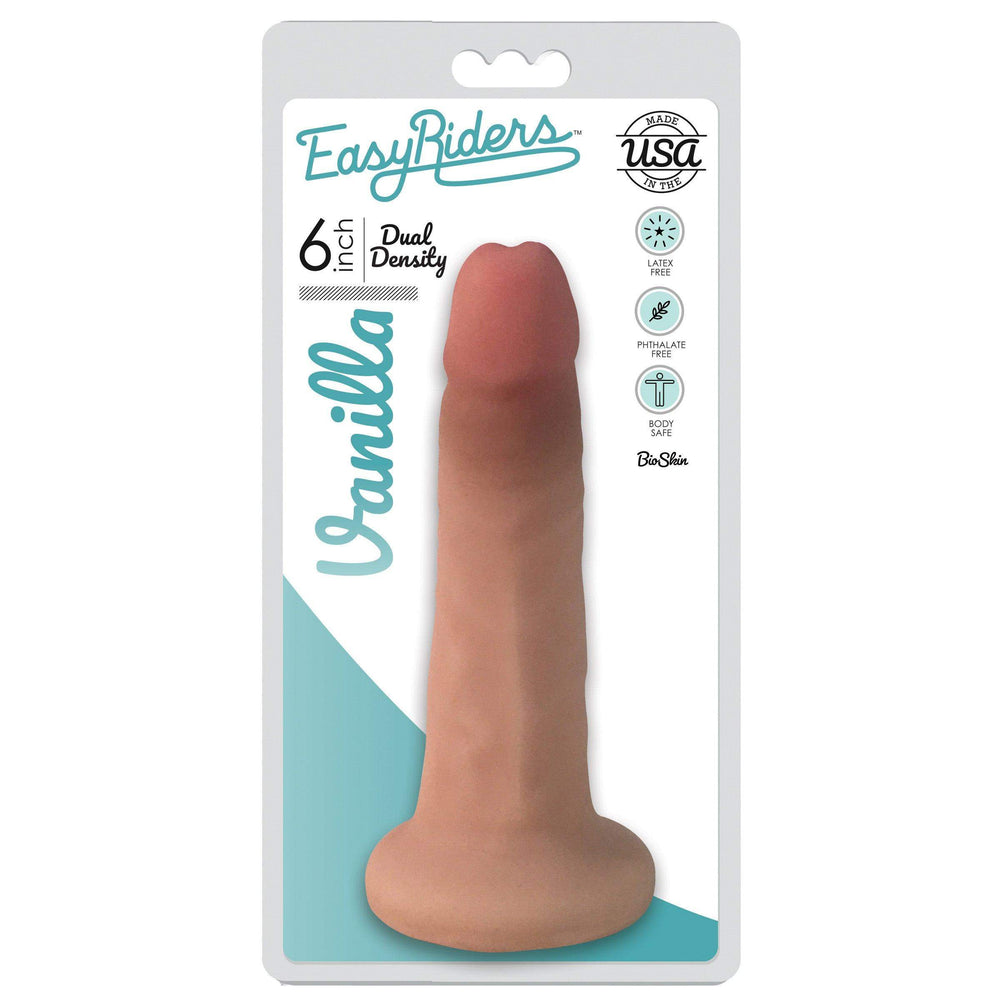Easy Riders 6 Inch Dual Density Dildo - Flesh - The Dildo Hub