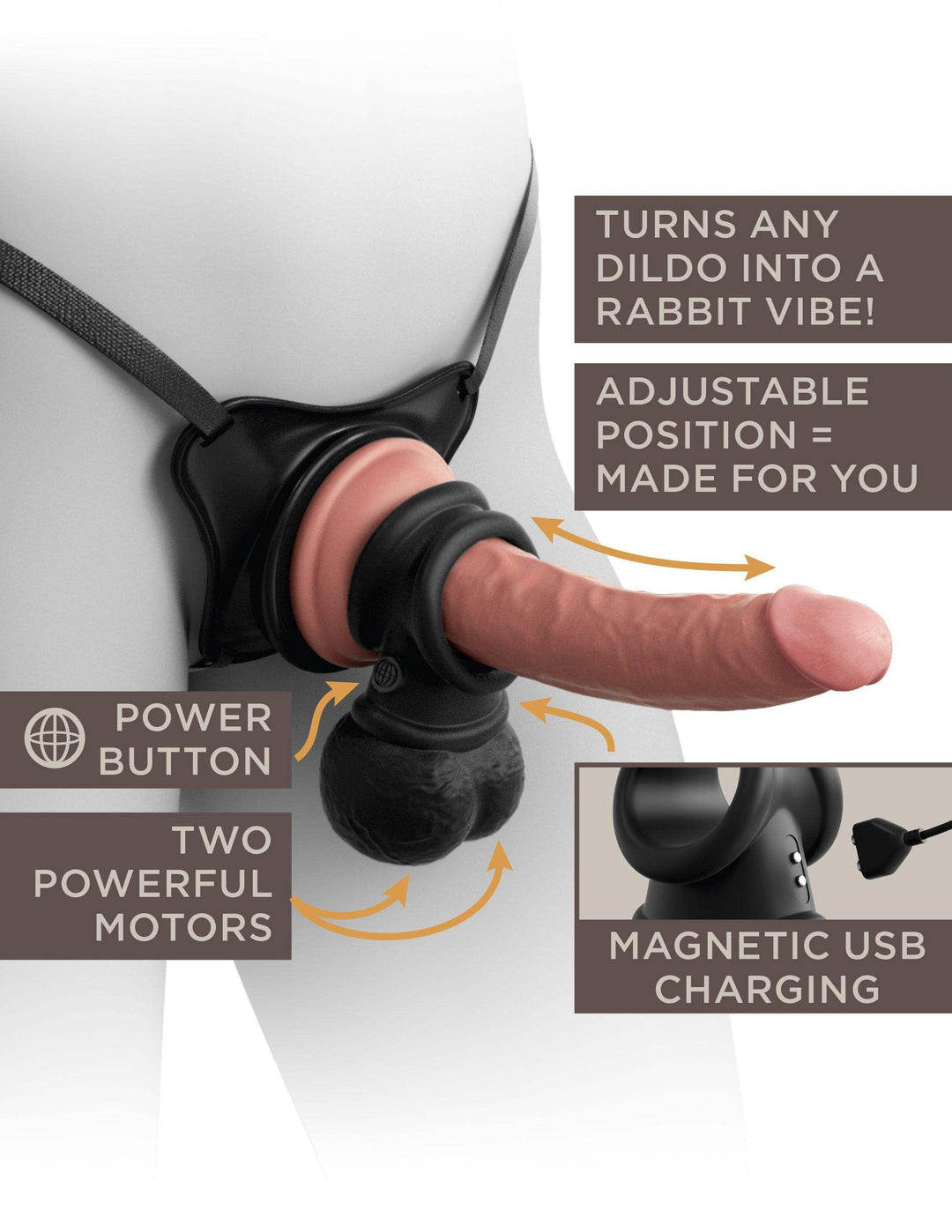 Elite The Crown Jewels Vibrating Swinging Balls - The Dildo Hub