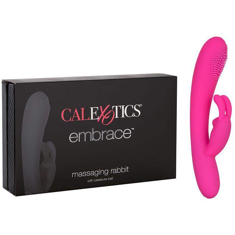 Embrace Massaging Rabbit-Pink 8" - The Dildo Hub