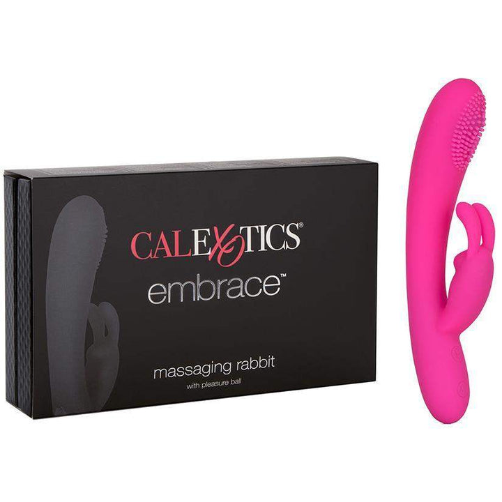 Embrace Massaging Rabbit-Pink 8" - The Dildo Hub