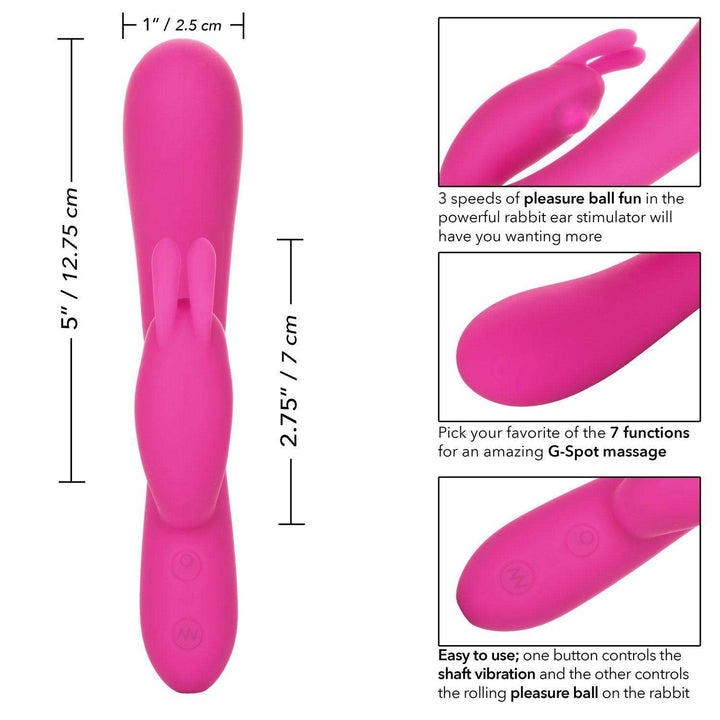 Embrace Massaging Rabbit-Pink 8" - The Dildo Hub