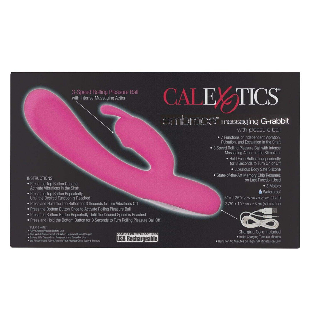 Embrace Massaging Rabbit-Pink 8" - The Dildo Hub