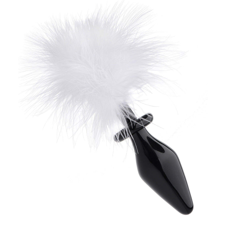 Fluffer Bunny Tail Glass Anal Plug - The Dildo Hub