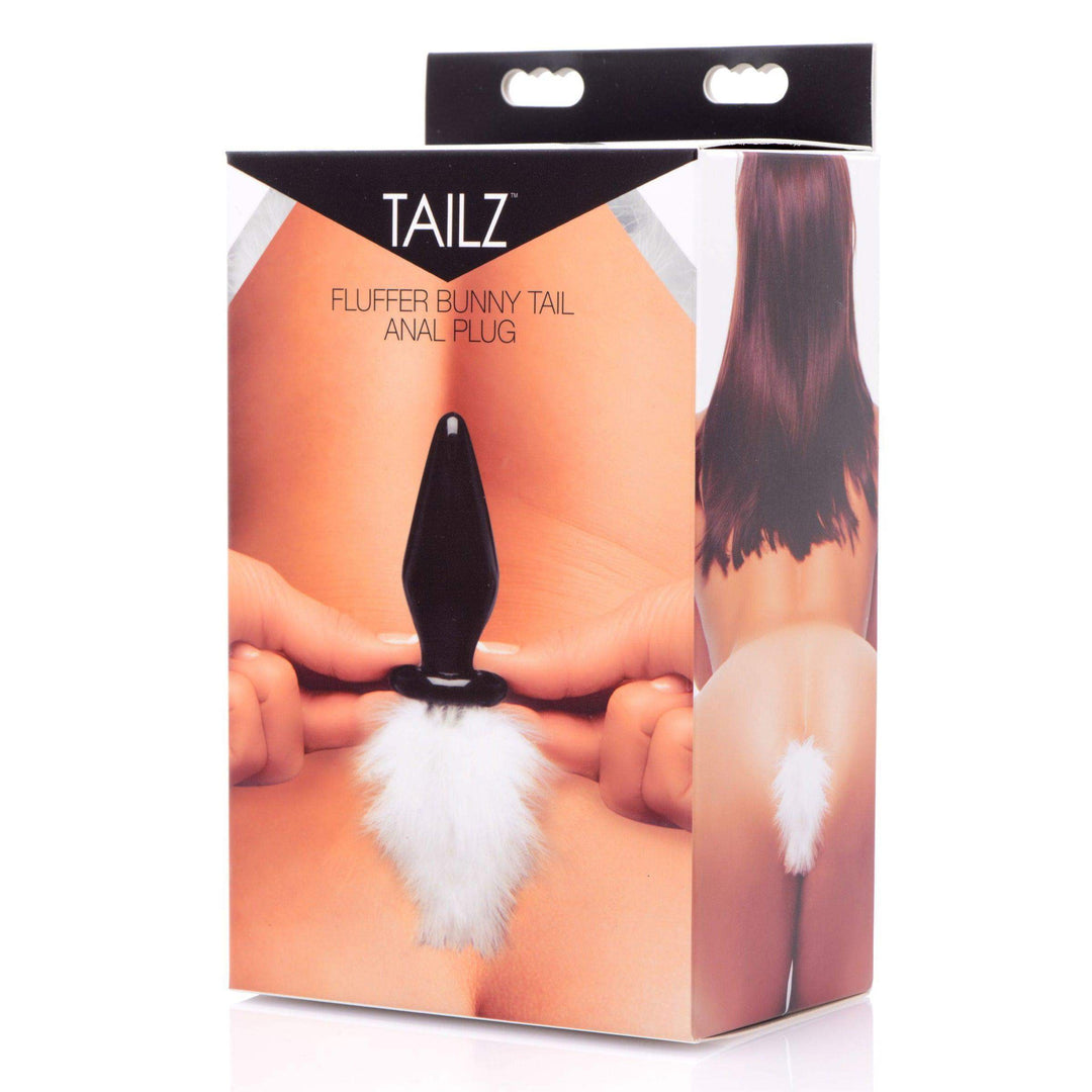 Fluffer Bunny Tail Glass Anal Plug - The Dildo Hub