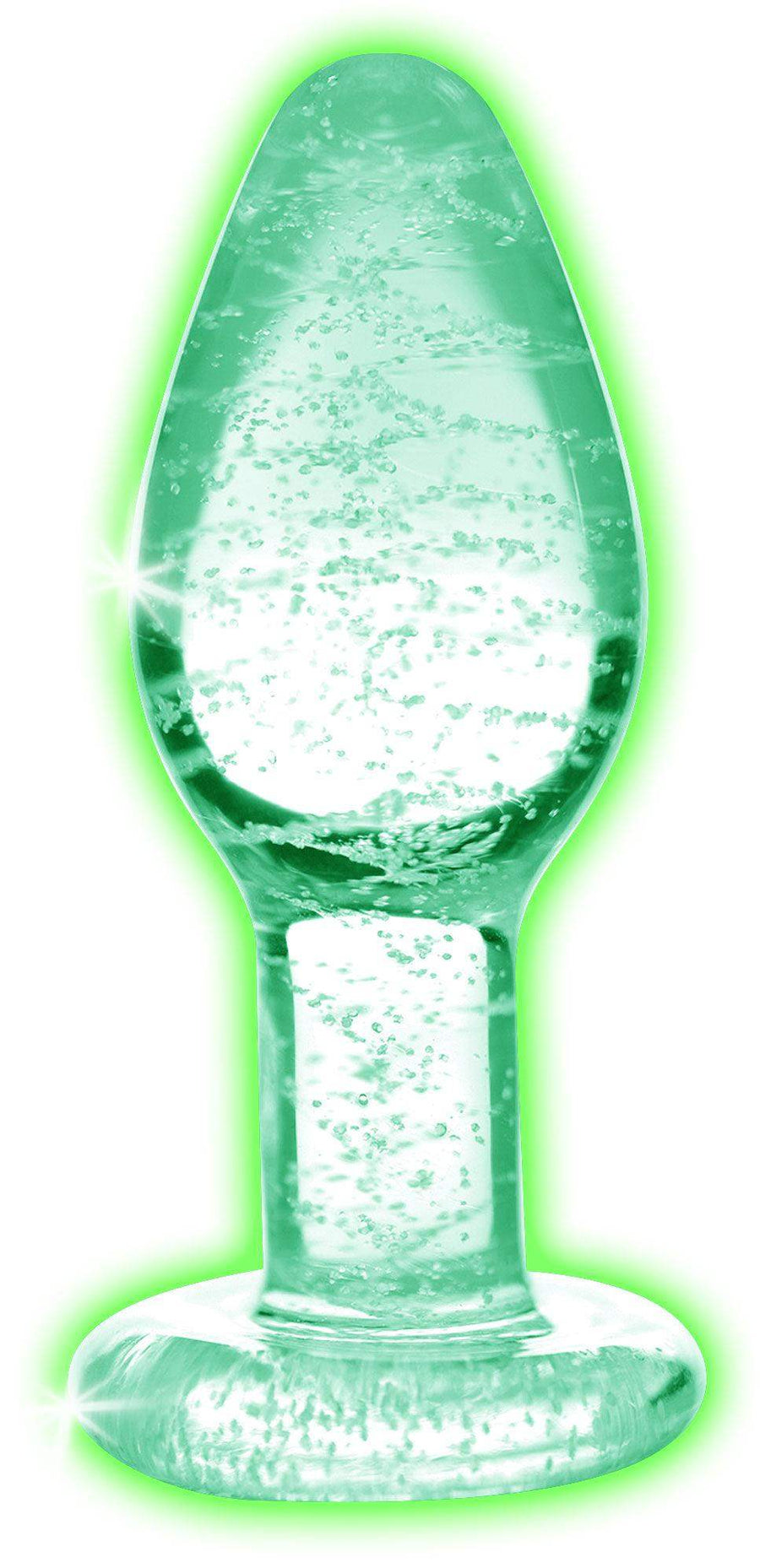 Glow-In-The-Dark Glass Anal Plug - Small - The Dildo Hub