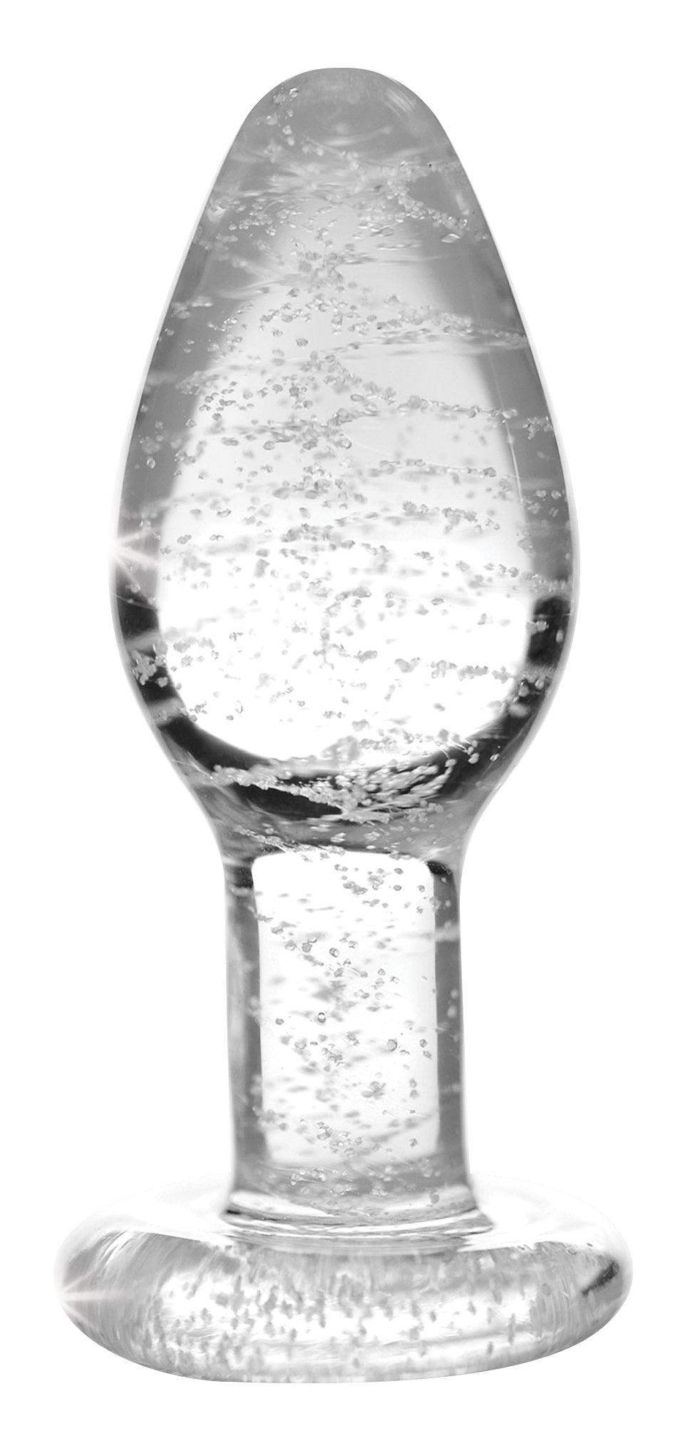 Glow-In-The-Dark Glass Anal Plug - Small - The Dildo Hub
