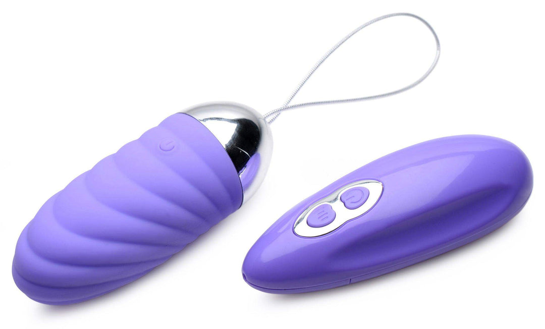 Grape Gasm 36X Swirled Vibrating Remote Control Egg - The Dildo Hub