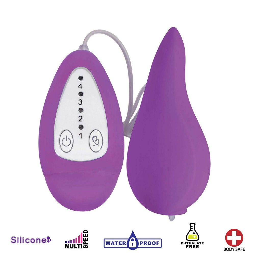 Groove Smooth Silicone Remote Vibe- Purple - The Dildo Hub