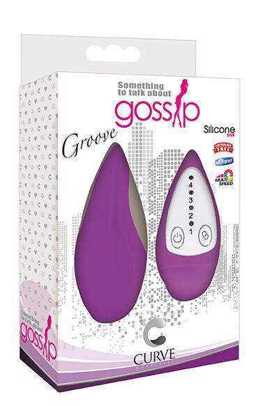 Groove Smooth Silicone Remote Vibe- Purple - The Dildo Hub