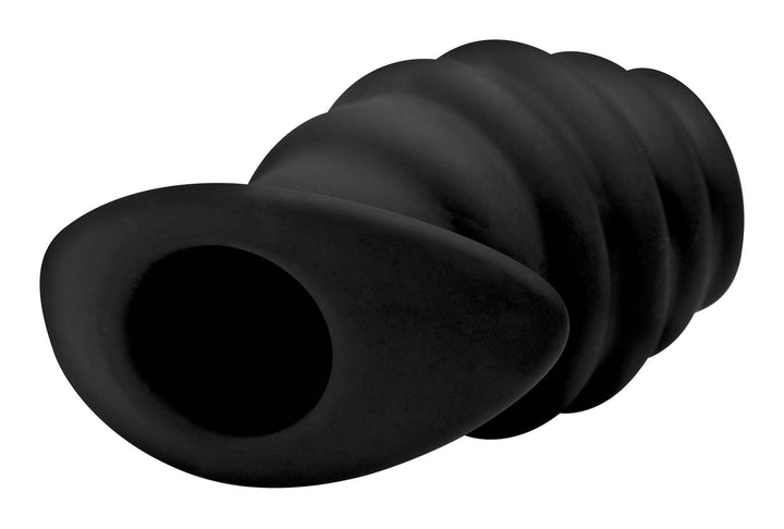 Hive Ass Tunnel Silicone Ribbed Hollow Anal Plug - Large - The Dildo Hub