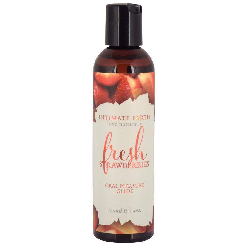 Intimate Earth Water-Based Oral Pleasure Glide- Fresh Strawberries 4oz - The Dildo Hub