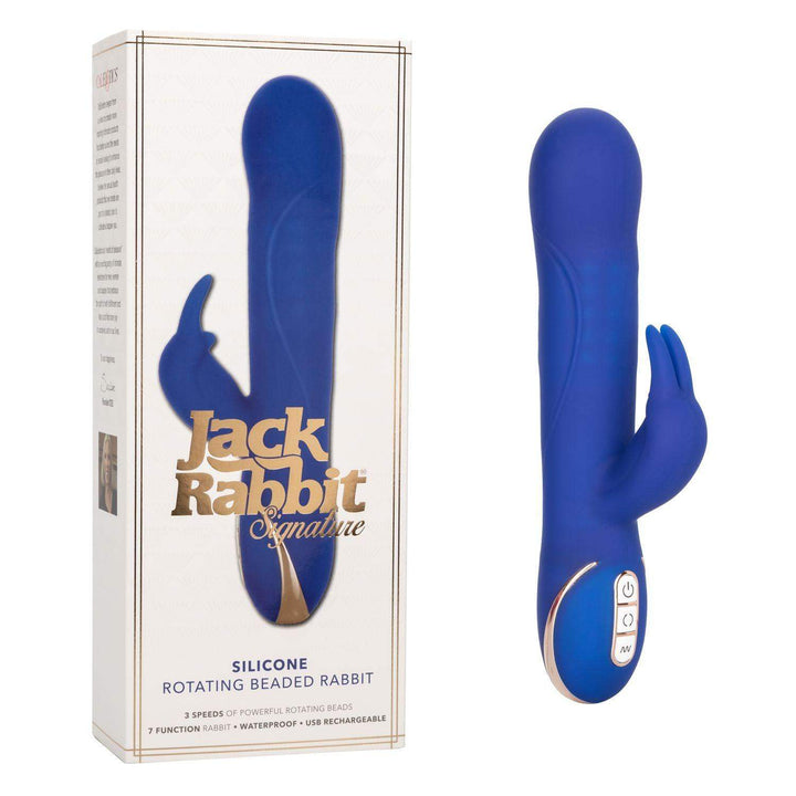 Jack Rabbit Signature Silicone Rotating Beaded Rabbit Vibrator 9" - The Dildo Hub