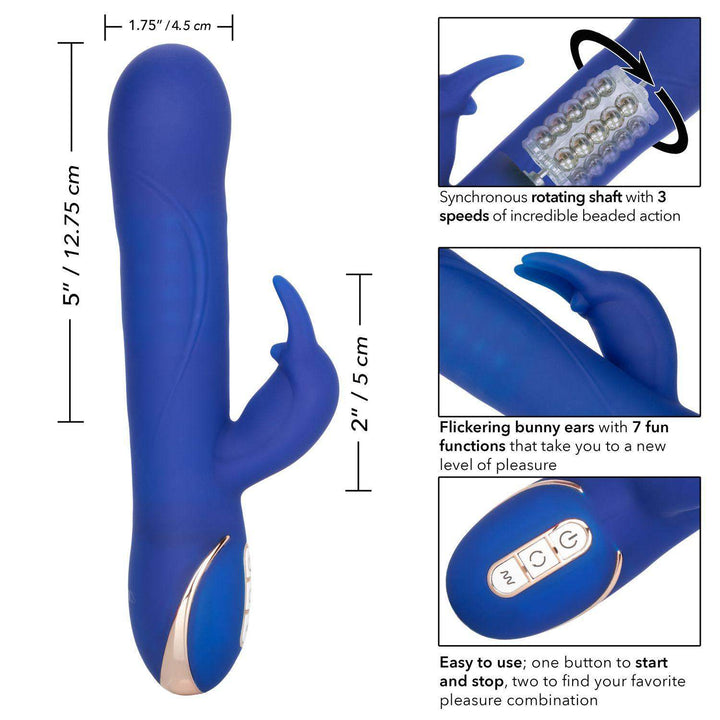 Jack Rabbit Signature Silicone Rotating Beaded Rabbit Vibrator 9" - The Dildo Hub