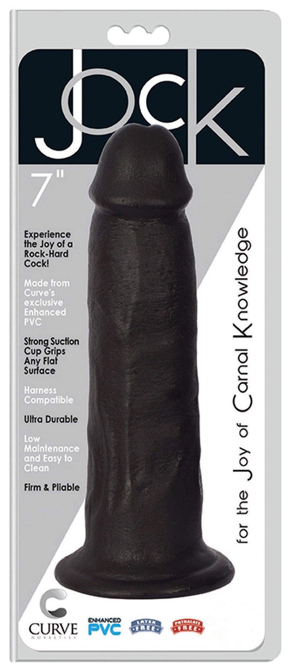 JOCK 7 Inch Dong- Black - The Dildo Hub