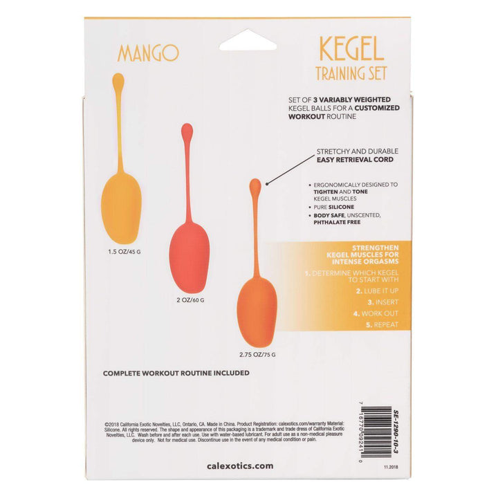 Kegel Balls Training Set - Mango | CalExotics - The Dildo Hub