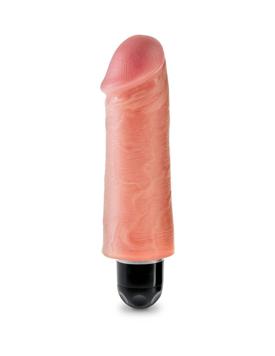 King Cock 5 Inch Vibrating Stiffy Flesh - The Dildo Hub