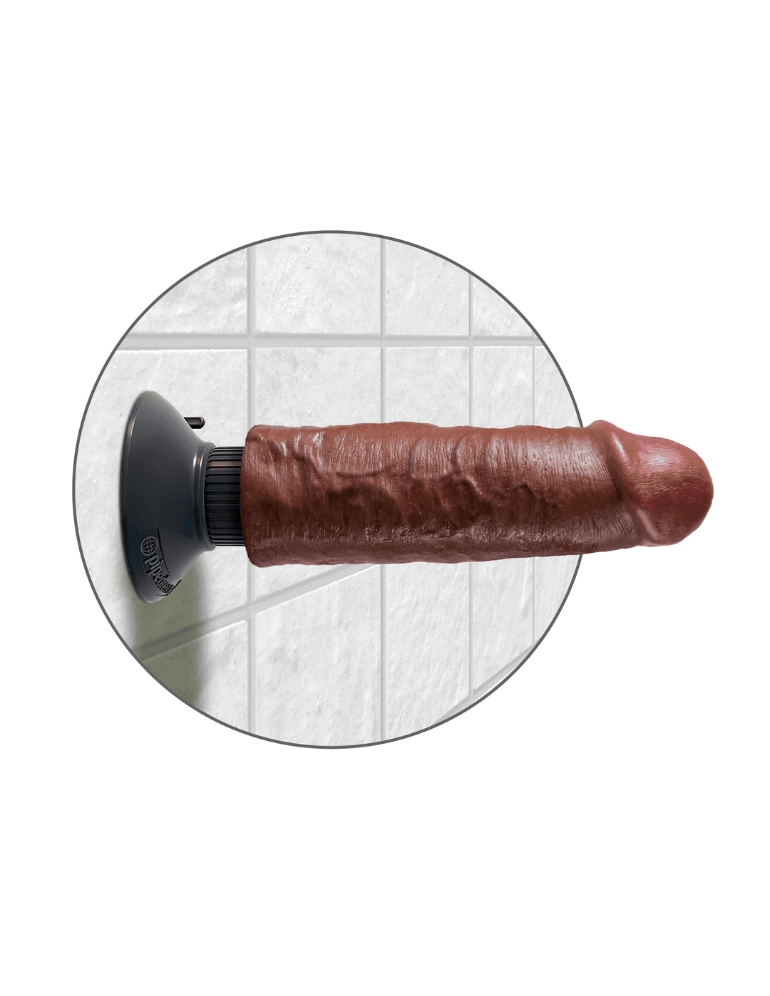 King Cock 6 Inch Vibrating Cock - Brown - The Dildo Hub