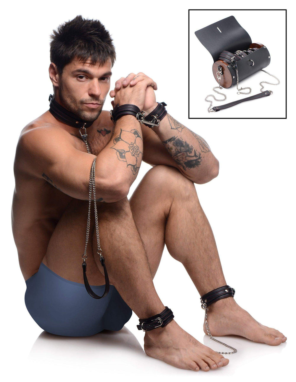 Kinky Clutch Black Bondage Set with Carrying Case - The Dildo Hub