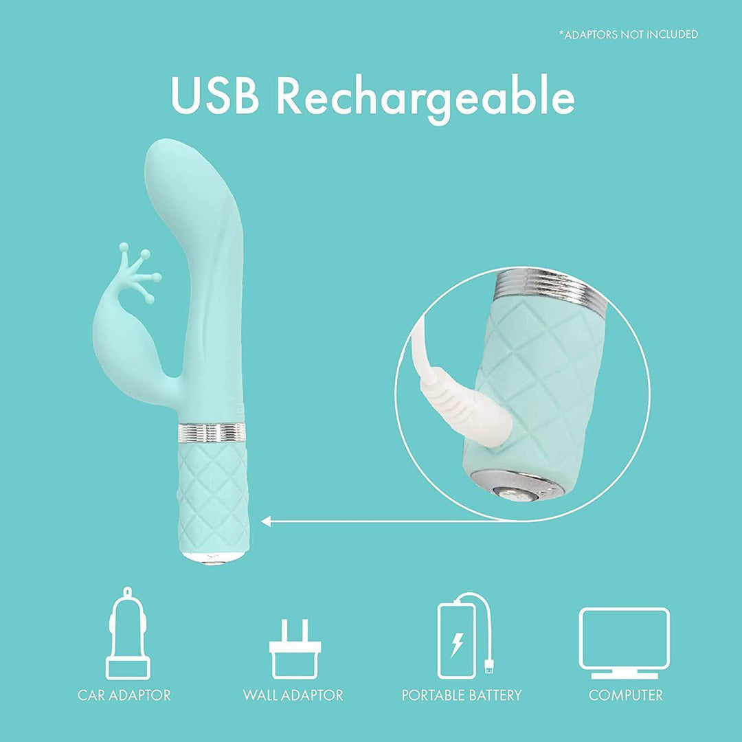Kinky Teal Luxurious Vibrator | Pillow Talk - The Dildo Hub