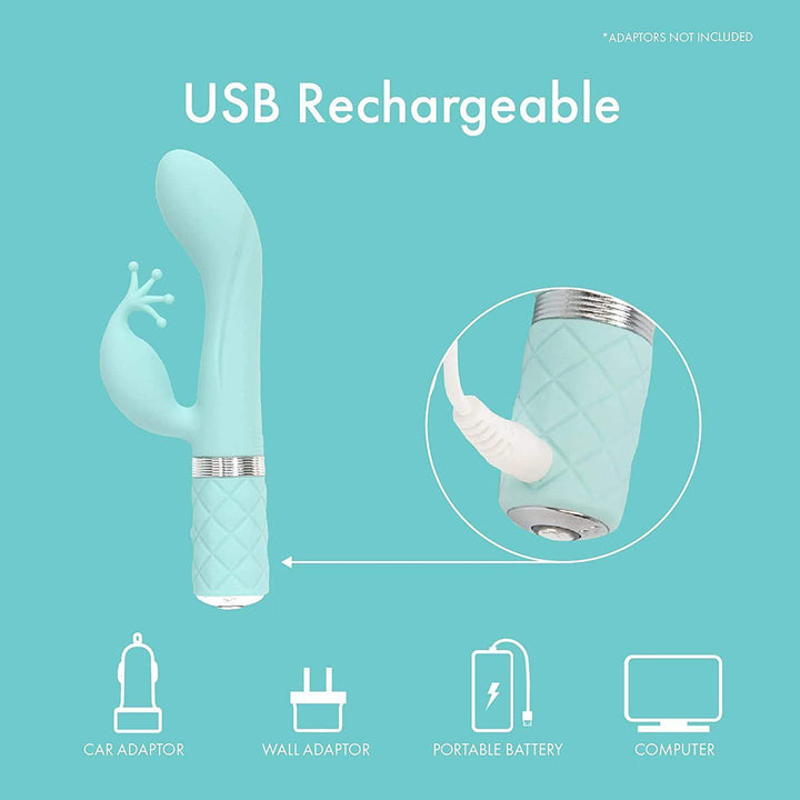 Kinky Teal Luxurious Vibrator | Pillow Talk - The Dildo Hub