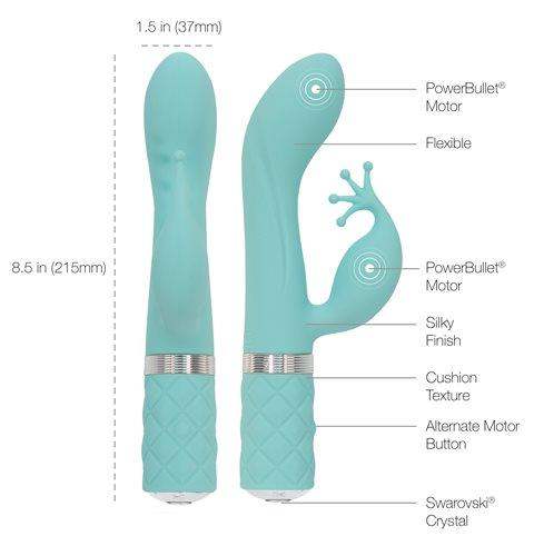 Kinky Teal Luxurious Vibrator | Pillow Talk - The Dildo Hub