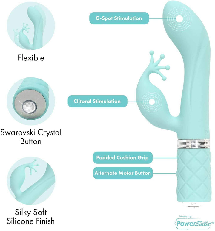 Kinky Teal Luxurious Vibrator | Pillow Talk - The Dildo Hub