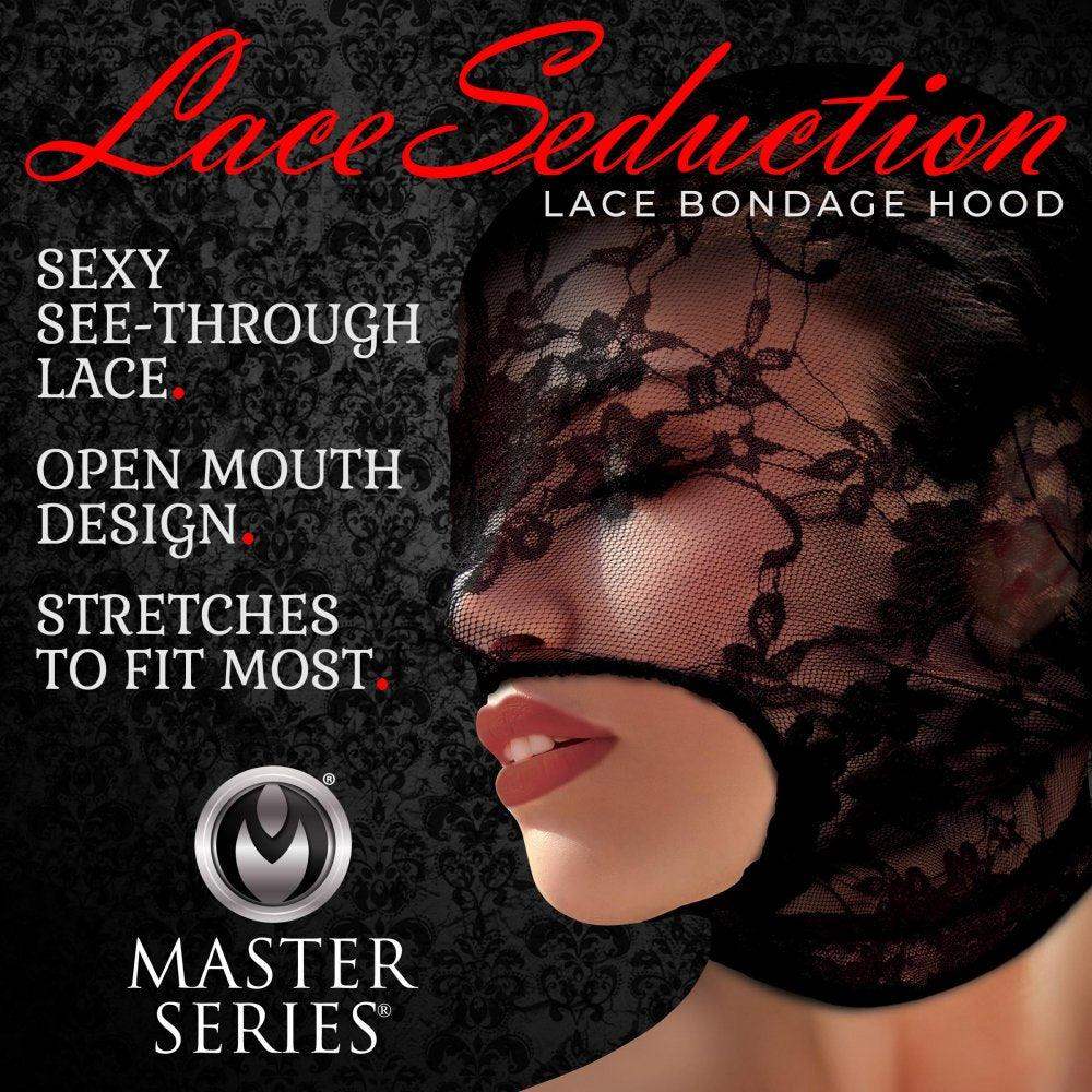 Lace Seduction Bondage Hood - The Dildo Hub