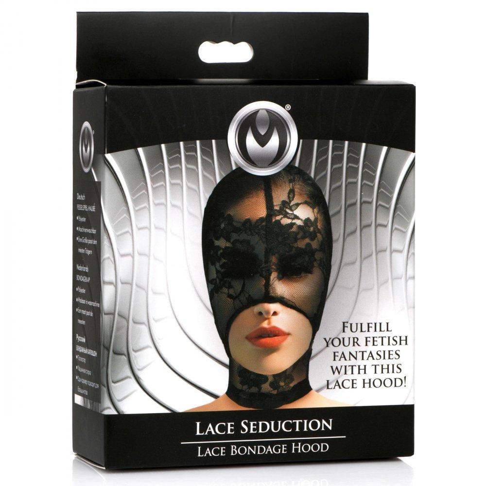 Lace Seduction Bondage Hood - The Dildo Hub