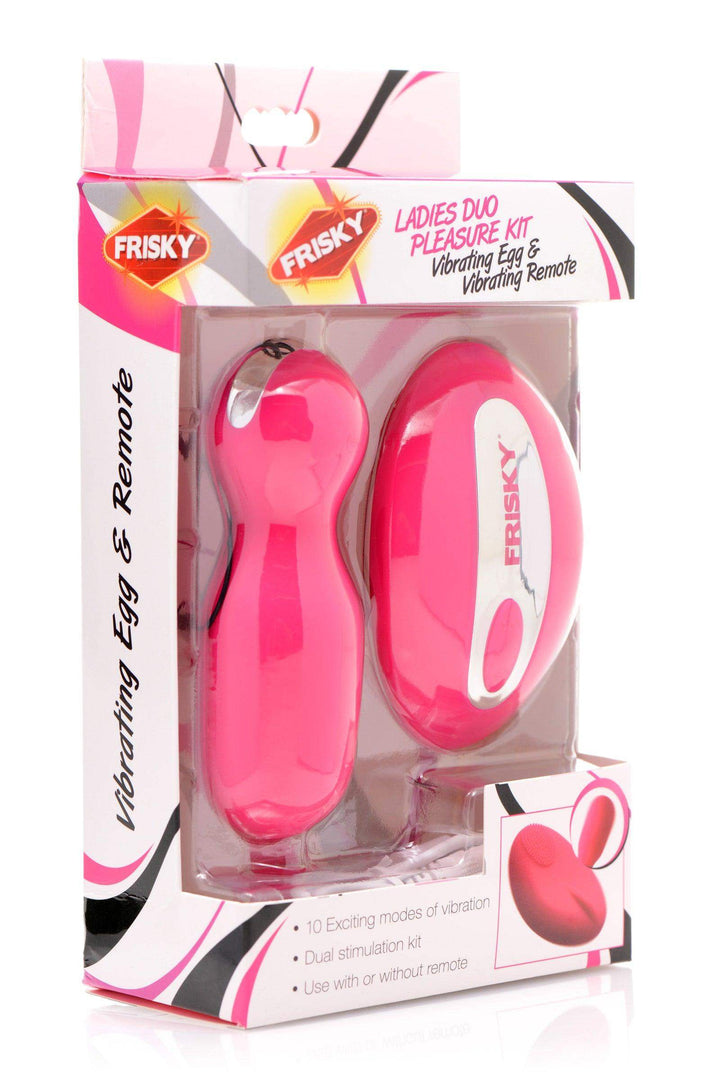 Ladies Duo Pleasure Kit Vibrating Egg and Remote - The Dildo Hub