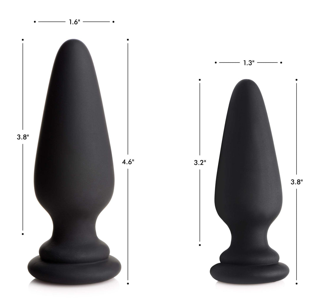 Large Anal Plug with Interchangeable Fox Tail - White - The Dildo Hub