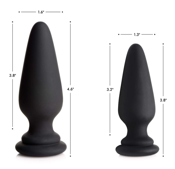 Large Anal Plug with Interchangeable Fox Tail - White - The Dildo Hub