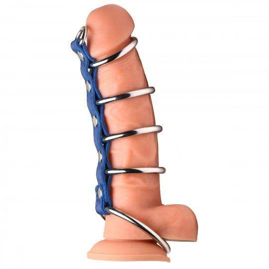 Leather and Steel Gates of Hell Cock Ring - The Dildo Hub